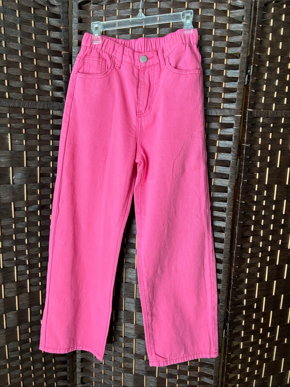 Girls' Pink Straight-Leg Kids Pants